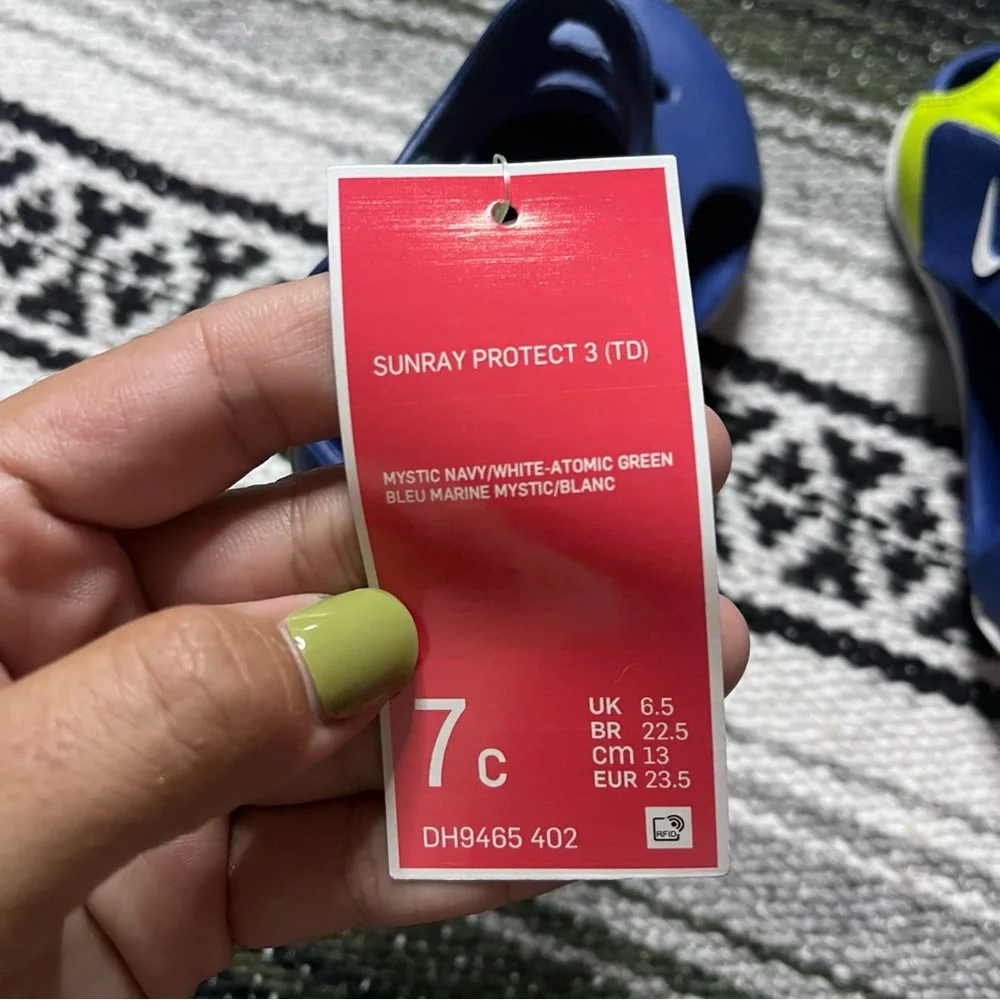 New Nike Sunray Protect 3 Blue Green Toddler Sandals